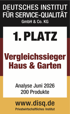 DISQ Vergleichssieger Siegel Haus und Garten 2026